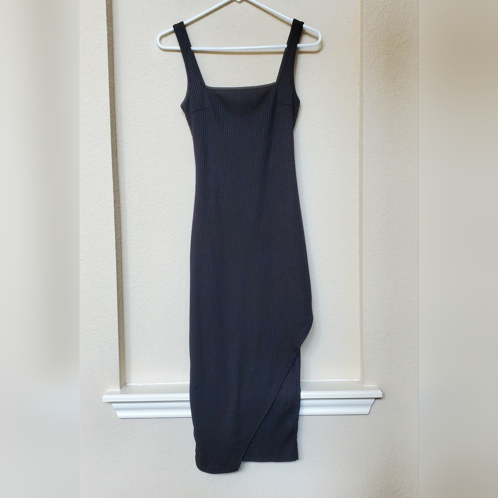 Princess Polly Asymmetrical Ribbed Sheath Dress. Size 4